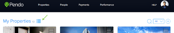 properties page list view button in Pendo